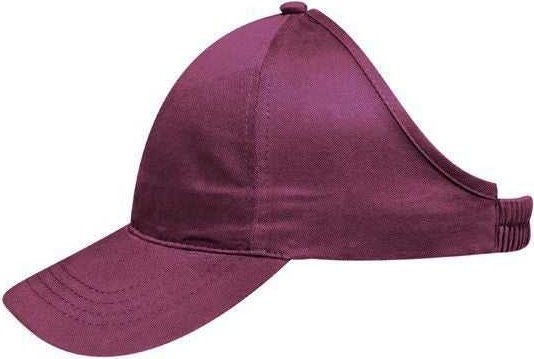 OTTO 69-291 Brushed Cotton Twill Ponytail Low Profile Pro Style Soft Crown Cap - Maroon - HIT a Double - 1