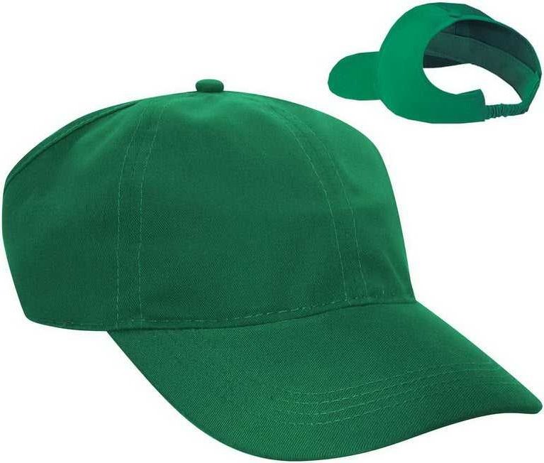 OTTO 69-291 Brushed Cotton Twill Ponytail Low Profile Pro Style Soft Crown Cap - Dark Green - HIT a Double - 1
