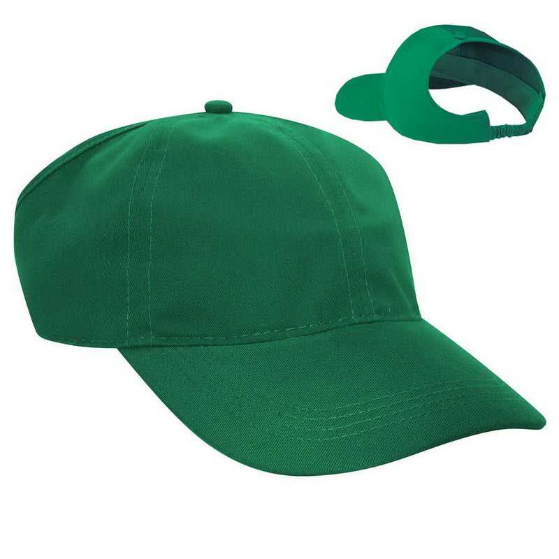 OTTO 69-291 Brushed Cotton Twill Ponytail Low Profile Pro Style Soft Crown Cap - Kelly - HIT a Double - 1