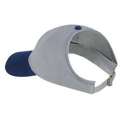 OTTO 69-359 4 Panel Ponytail Cap - Navy Gray - HIT a Double - 1