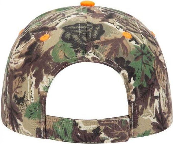 OTTO 71-602 Camouflage 6 Panel Low Profile Baseball Cap - Light Loden Brown Kelly - HIT a Double - 2