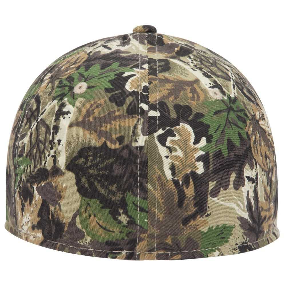 OTTO 77-379 Stretchable Camouflage Cotton Twill Low Profile Pro Style Cap - Gray Brown Khaki - HIT a Double - 1