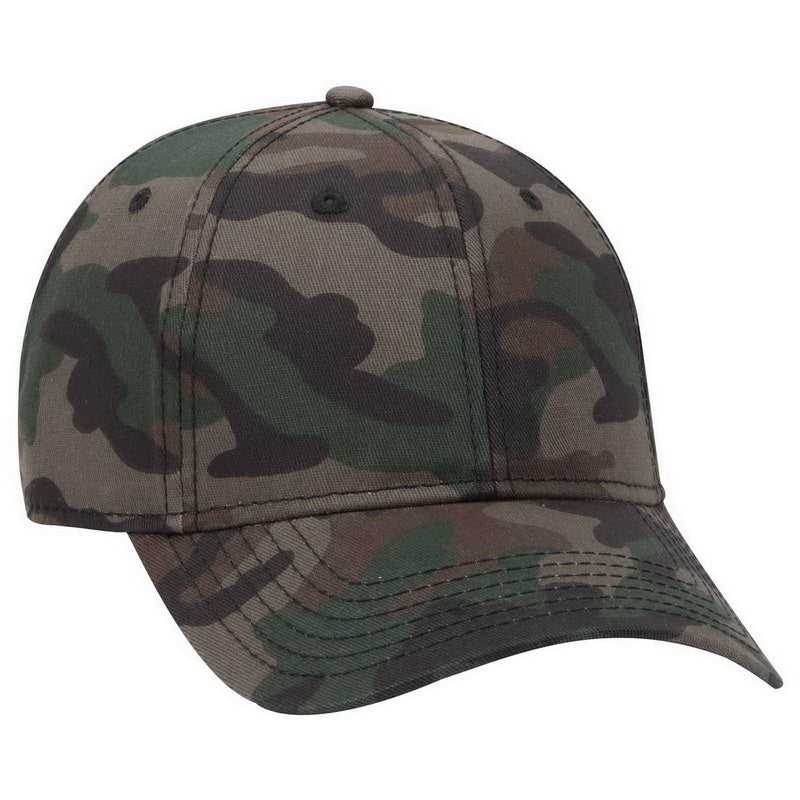 OTTO 78-1246 6 Panel Low Profile Syle Camouflage Cotton Twill Cap - Camo 4 - HIT a Double - 1