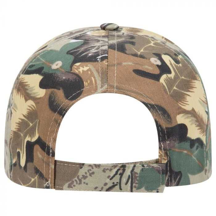 OTTO 78-353 Camouflage 6 Panel Low Profile Baseball Cap - Khaki Brown Light Olive Green - HIT a Double - 2