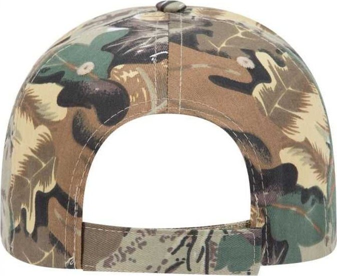 OTTO 78-353 Camouflage 6 Panel Low Profile Baseball Cap - Khaki Brown Light Olive Green - HIT a Double - 1