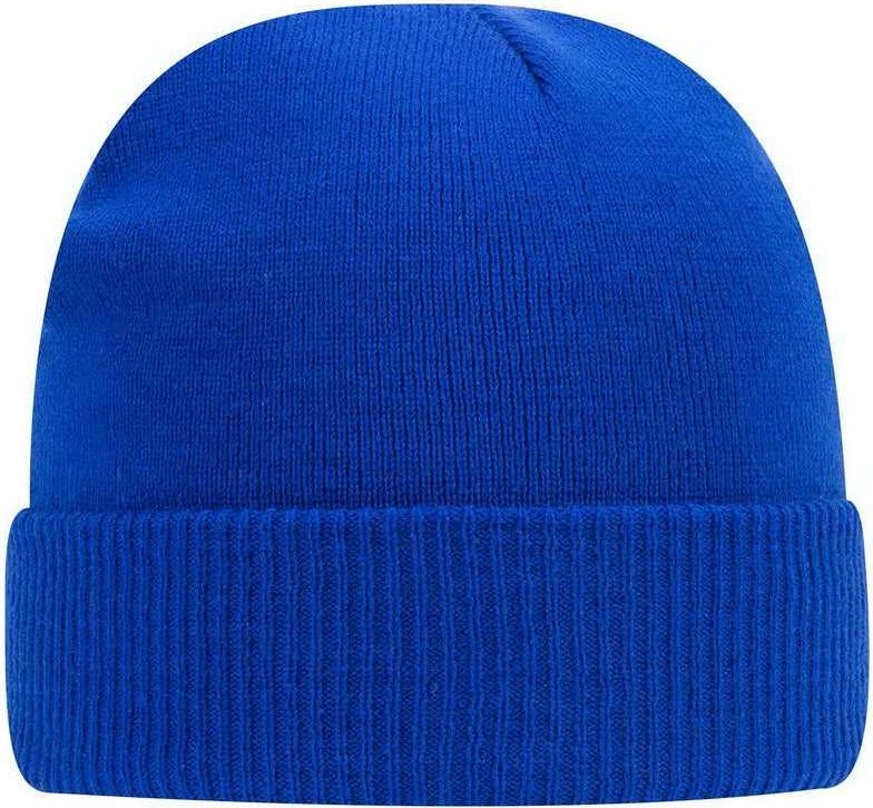 OTTO 82-1238 100% Acrylic Ribbed Cuff Knit Beanie - Royal - HIT a Double - 1