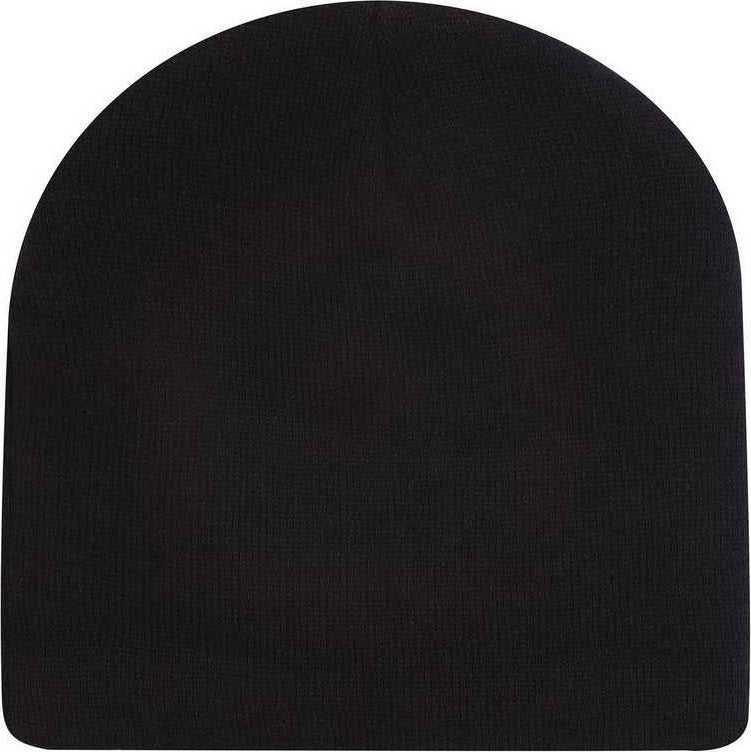 OTTO 82-1317 9 Classic Knit Beanie with Inside Fleece Lining - Black - HIT a Double - 1