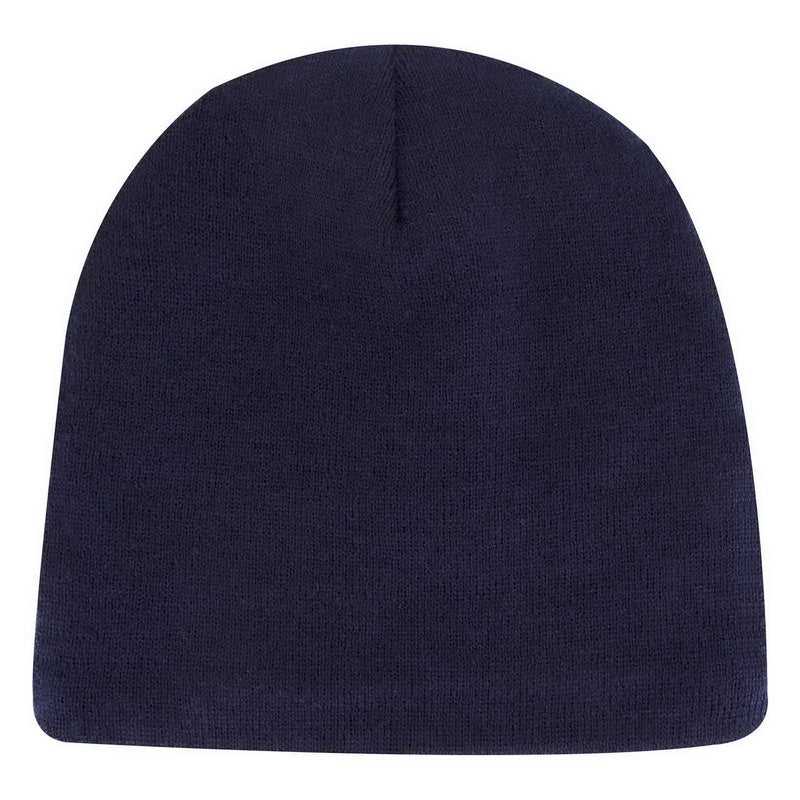 OTTO 82-1317 9 Classic Knit Beanie with Inside Fleece Lining - Navy - HIT a Double - 1