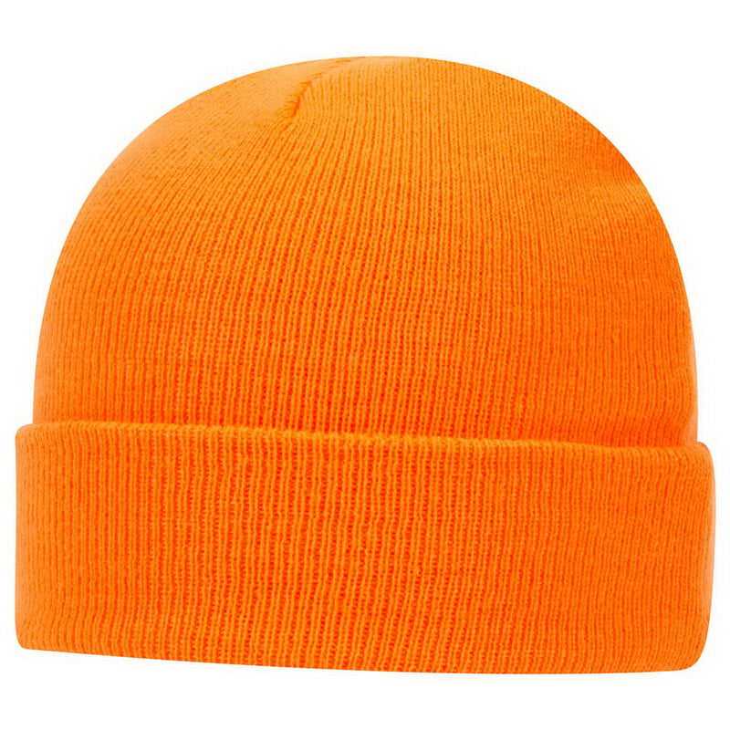 OTTO 82-404 100% Acrylic Knit Beanie Cap 12&quot; - Neon Orange - HIT a Double - 1