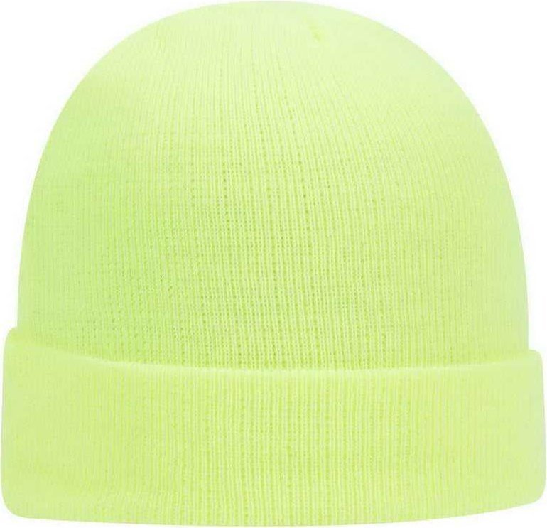 OTTO 82-404 100% Acrylic Knit Beanie Cap 12&quot; - Neon Yellow - HIT a Double - 1