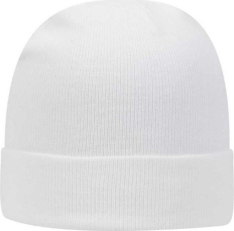 OTTO 82-480 12&quot; Classic Knit Beanie w/ Cuff - White - HIT a Double - 1