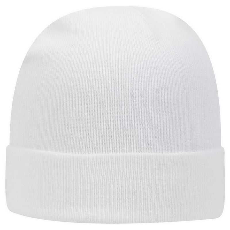 OTTO 82-480 12&quot; Classic Knit Beanie w/ Cuff - White - HIT a Double - 1