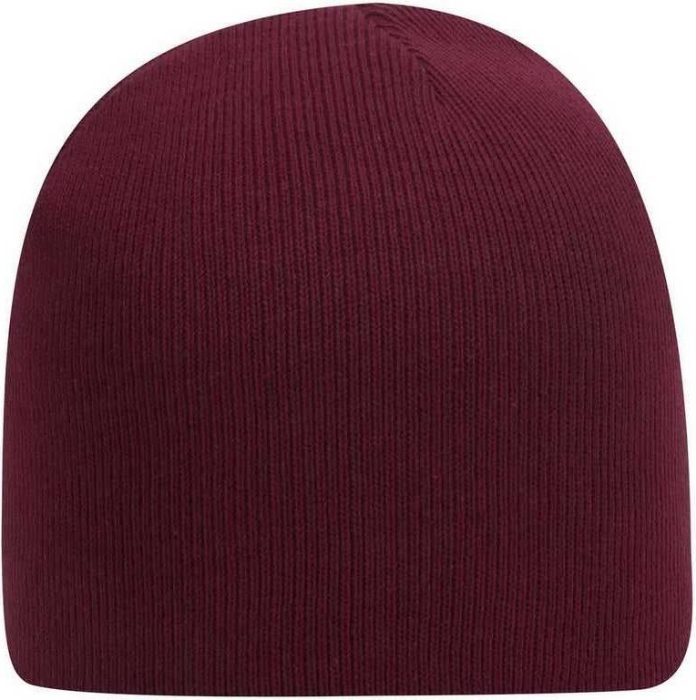 OTTO 82-481 60% Cotton/40% Acrylic Superior Cotton Knit Beanie, 9&quot; - Maroon - HIT a Double - 1