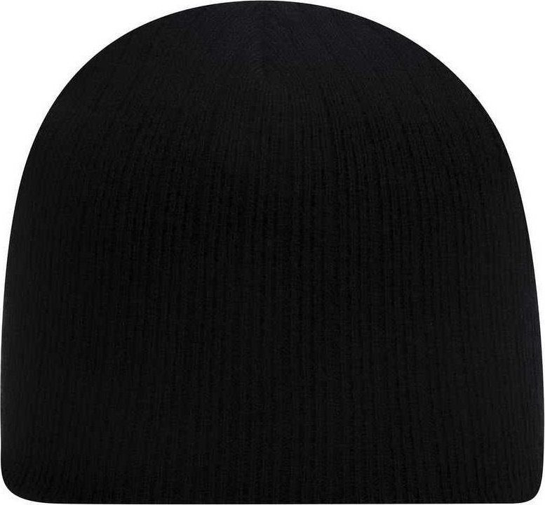 OTTO 82-625 100% Acrylic Knit 8&quot; Beanie - Black - HIT a Double - 1