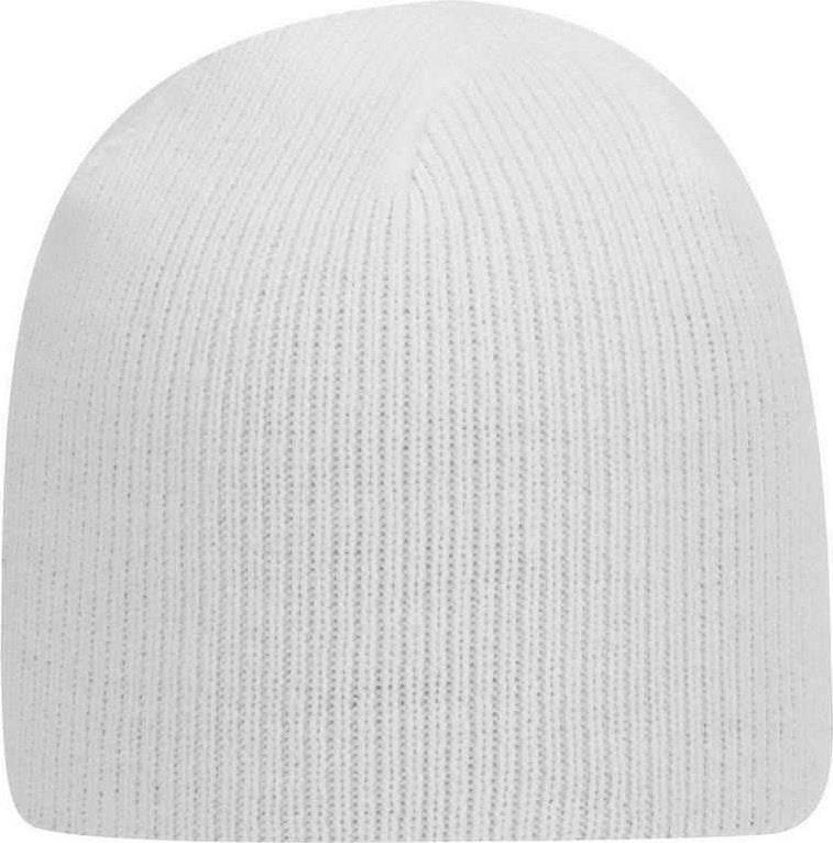 OTTO 82-970 100% Acrylic Knit Beanie 8 1/2&quot; - White - HIT a Double - 1