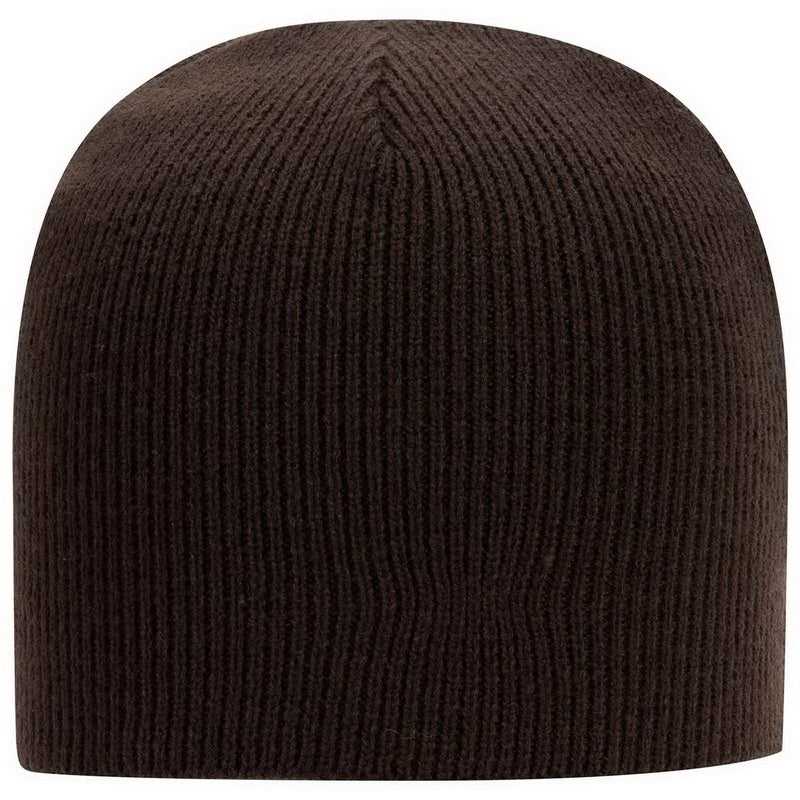 OTTO 82-970 100% Acrylic Knit Beanie 8 1/2&quot; - Dark Brown - HIT a Double - 1