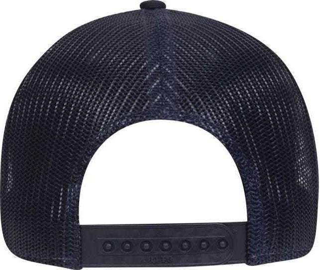 OTTO 83-1239 6 Panel Low Profile Mesh Back Trucker Hat - Navy Gray Navy - HIT a Double - 2