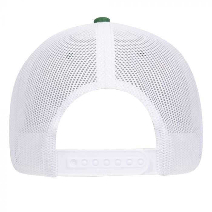 OTTO 83-1239 6 Panel Low Profile Mesh Back Trucker Hat - Kelly Kelly White - HIT a Double - 1
