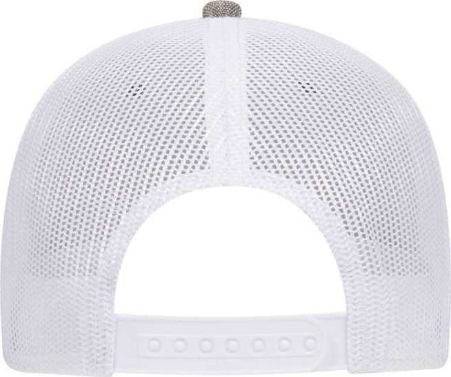 OTTO 83-1279 6 Panel Low Profile Mesh Back Trucker Hat - Charcoal White - HIT a Double - 2