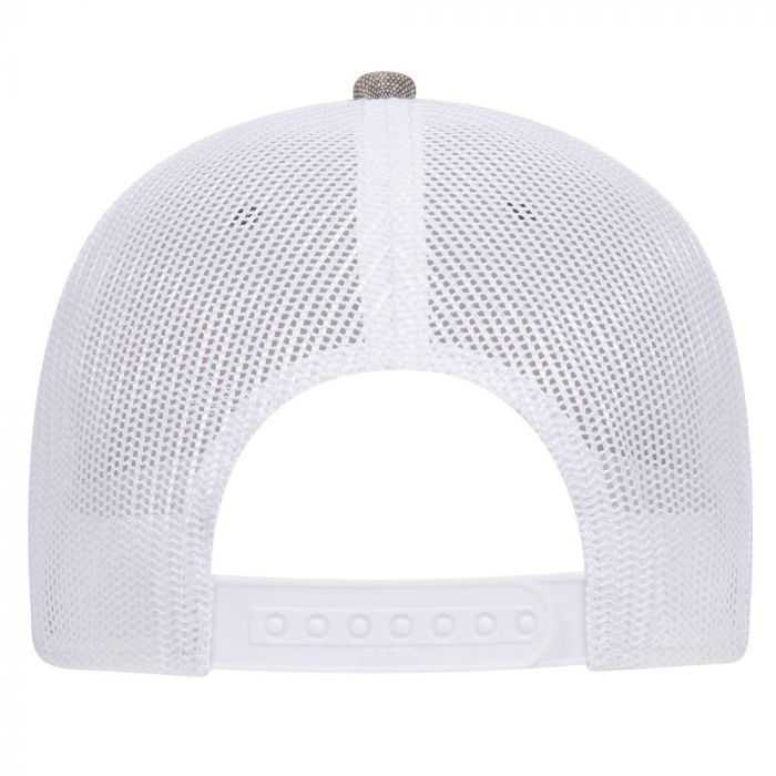 OTTO 83-1279 6 Panel Low Profile Mesh Back Trucker Hat - Charcoal White - HIT a Double - 1