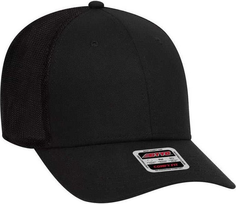 OTTO 83-1299 OTTO COMFY FIT 6 Panel Low Profile Mesh Back Baseball Cap - Black - HIT a Double - 1
