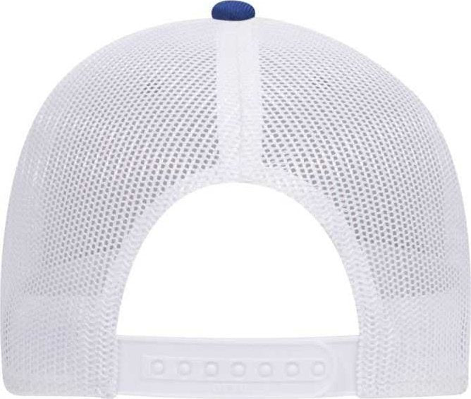 OTTO 83-1300 6 Panel Low Profile Mesh Back Trucker Hat - Royal Heather Gray White - HIT a Double - 2