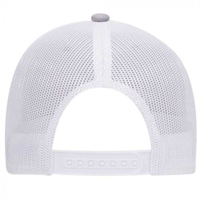 OTTO 83-1300 6 Panel Low Profile Mesh Back Trucker Hat - Heather Gray Royal White - HIT a Double - 2