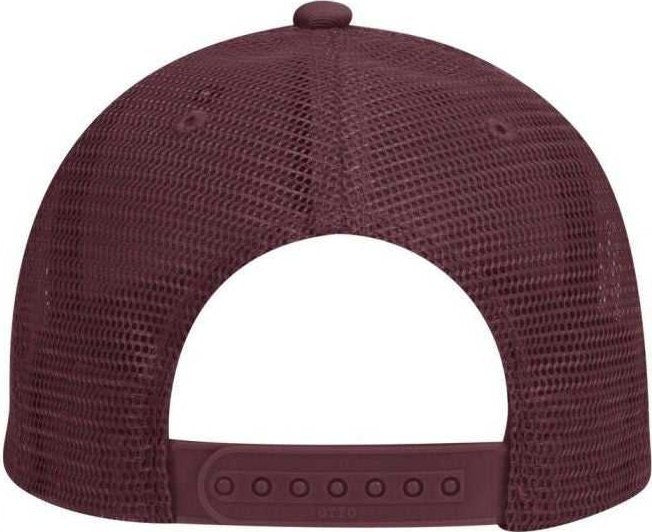 OTTO 83-473 Cotton Twill Low Profile Pro Style Mesh Back Cap with 6 Embroidered Eyelets - Maroon - HIT a Double - 2