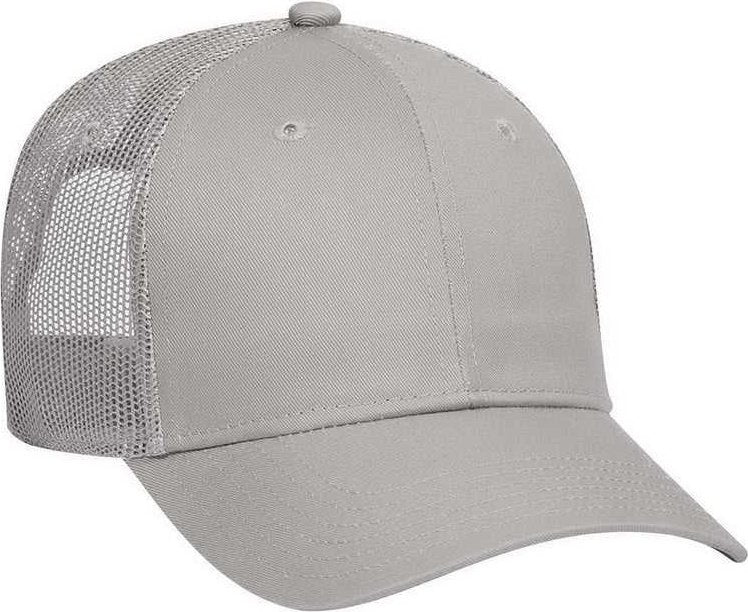 OTTO 83-473 Cotton Twill Low Profile Pro Style Mesh Back Cap with 6 Embroidered Eyelets - Gray - HIT a Double - 1
