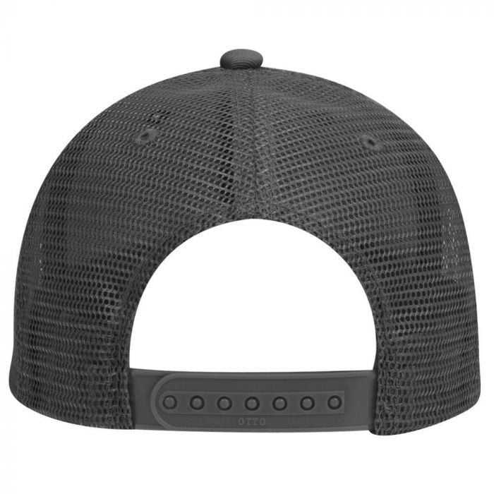OTTO 83-473 Cotton Twill Low Profile Pro Style Mesh Back Cap with 6 Embroidered Eyelets - Charcoal Gray - HIT a Double - 1