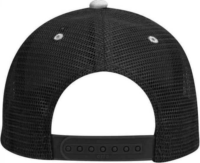 OTTO 83-473 Cotton Twill Low Profile Pro Style Mesh Back Cap with 6 Embroidered Eyelets - Black White Black - HIT a Double - 2