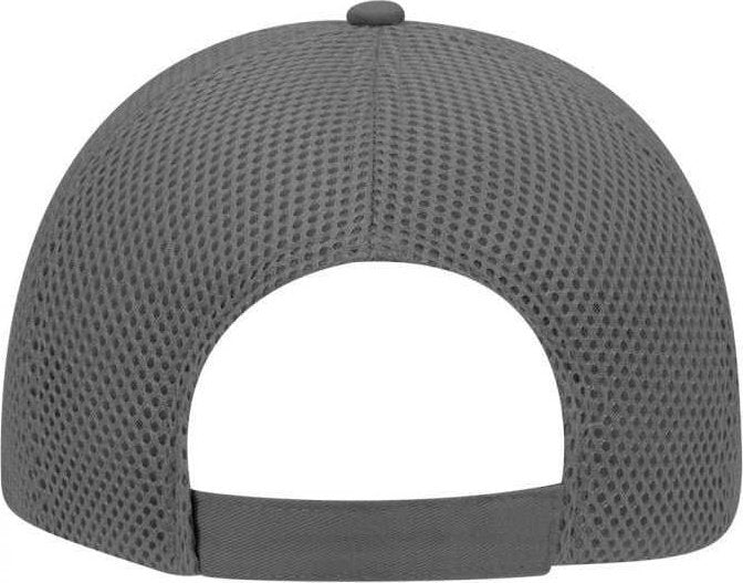 OTTO 83-605 Deluxe Cotton Twill Low Profile Air Mesh Back Cap - Charcoal Gray - HIT a Double - 2