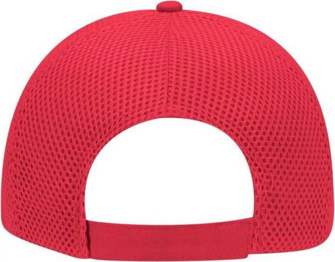 OTTO 83-605 Deluxe Cotton Twill Low Profile Air Mesh Back Cap - Red - HIT a Double - 2