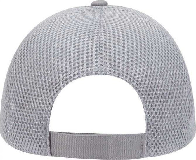 OTTO 83-605 Deluxe Cotton Twill Low Profile Air Mesh Back Cap - Gray - HIT a Double - 1