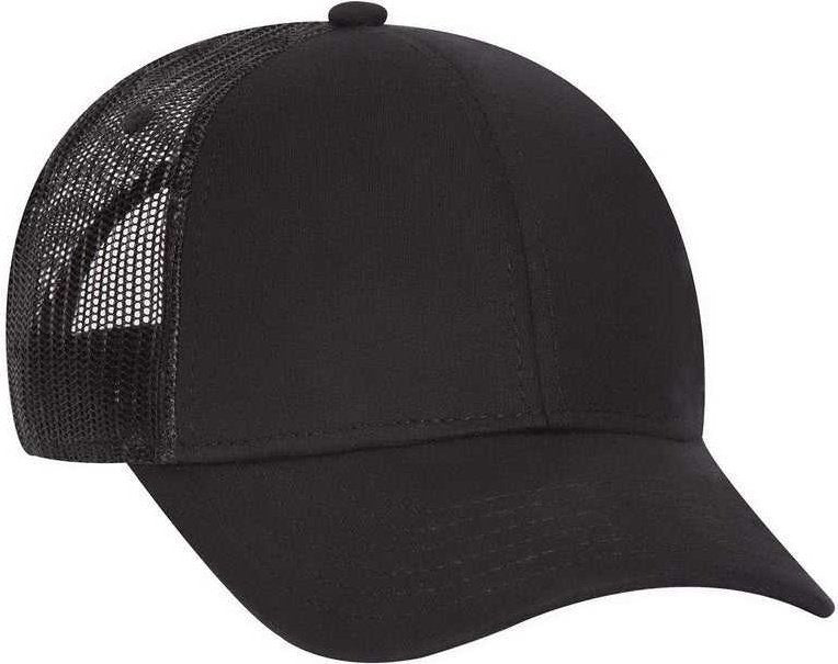 OTTO 83-932 Jersey Knit Low Profile Pro Style Mesh Back Cap - Black - HIT a Double - 1