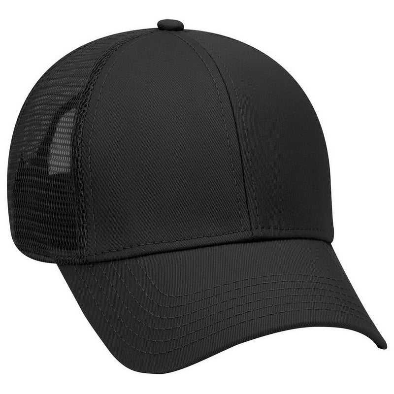 OTTO 83-942 Superior Cotton Twill Low Profile Pro Style Mesh Back Cap - Black - HIT a Double - 1