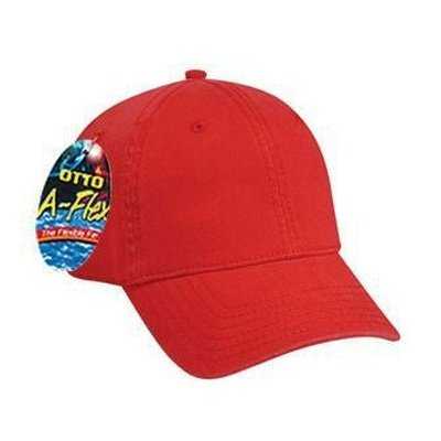 OTTO 94-737 Stretchable Garment Washed Cotton Twill Low Profile Pro Style Cap - Red - HIT a Double - 1
