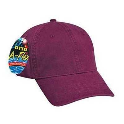 OTTO 94-737 Stretchable Garment Washed Cotton Twill Low Profile Pro Style Cap - Maroon - HIT a Double - 1