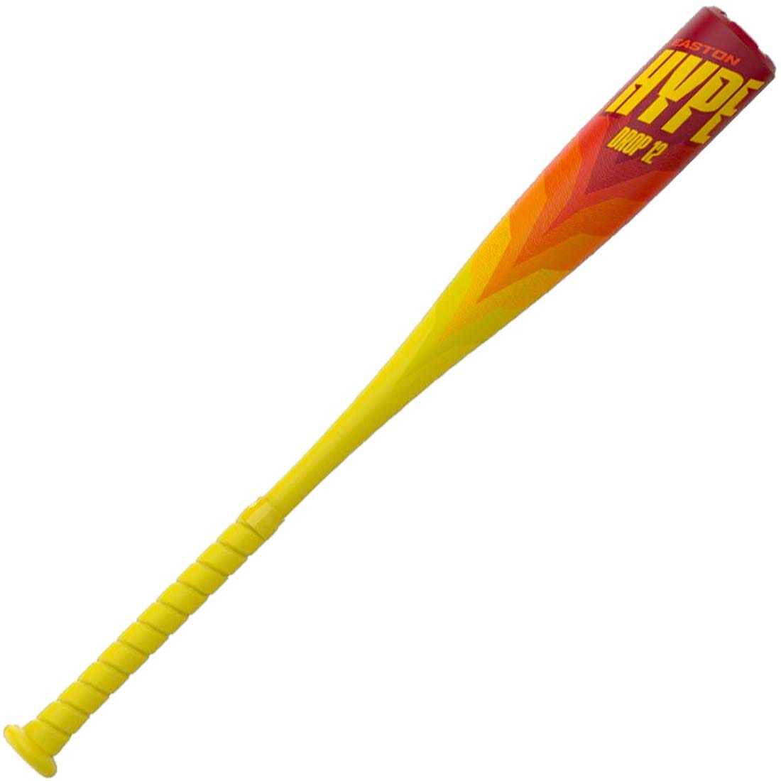 Easton 2024 Hype Fire -12 USSSA Junior Big Barrel Baseball Bat EJB4HYP12 - Yellow Orange - HIT a Double - 2