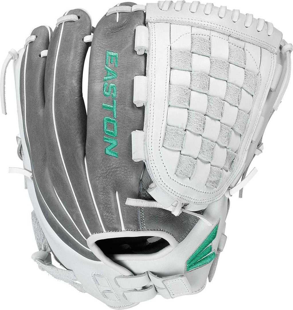 Easton Fundamental 12.50" Fastpitch Outfield Glove - White Gray - HIT a Double - 1
