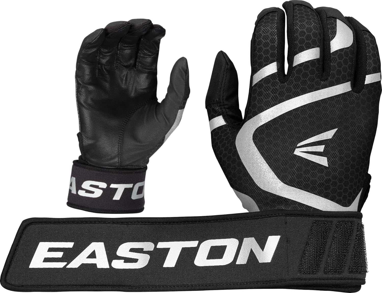 Easton MAV GT Locked-In Youth Batting Gloves - Black - HIT a Double