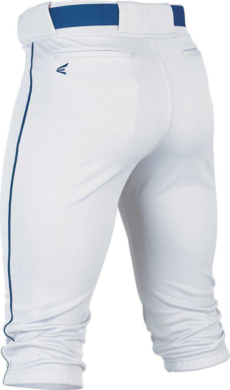 Easton  Rival+ Piped Knicker Baseball Pant - White Navy - HIT A Double
