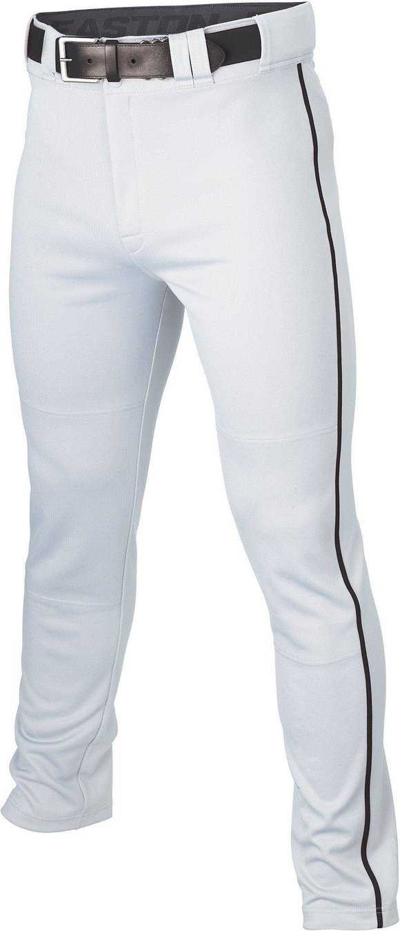 Easton Youth Rival+ Piped Baseball Pants - White Black - HIT a Double