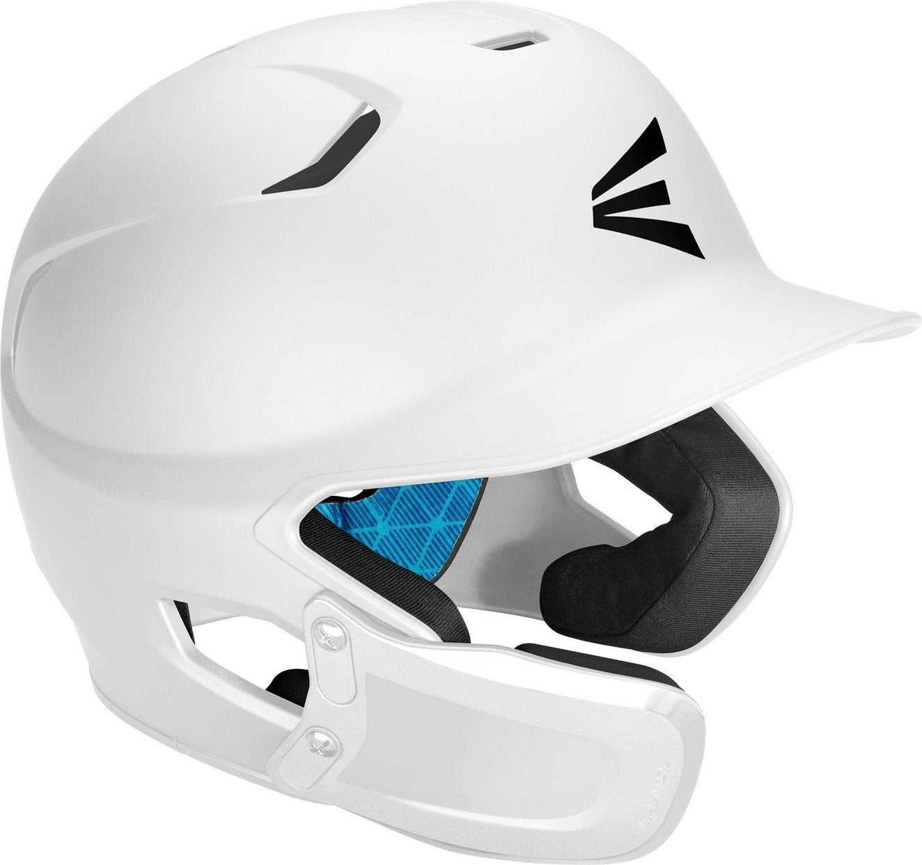 Easton Z5 2.0 Solid Batting Helmet with Universal Jaw Guard - White - HIT A Double