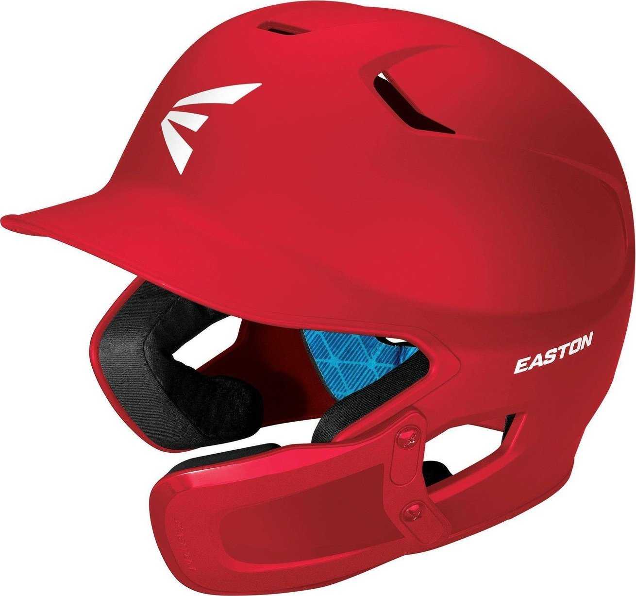 Easton Z5 2.0 Solid Batting Helmet with Universal Jaw Guard - Red - HIT A Double
