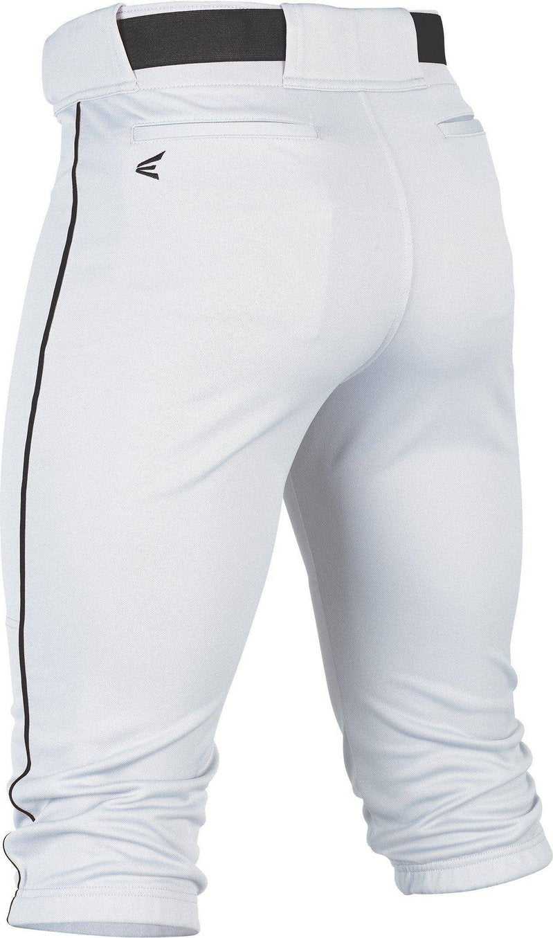 Easton Rival+ Piped Youth Kniccker Baseball Pant - White Black - HIT a Double