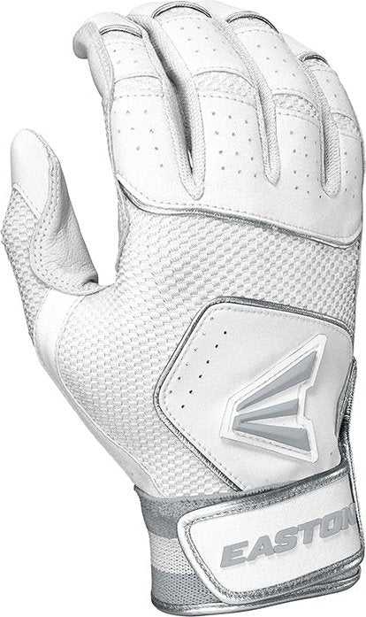 Easton Walk-Off NX Adult Batting Gloves - White - HIT a Double