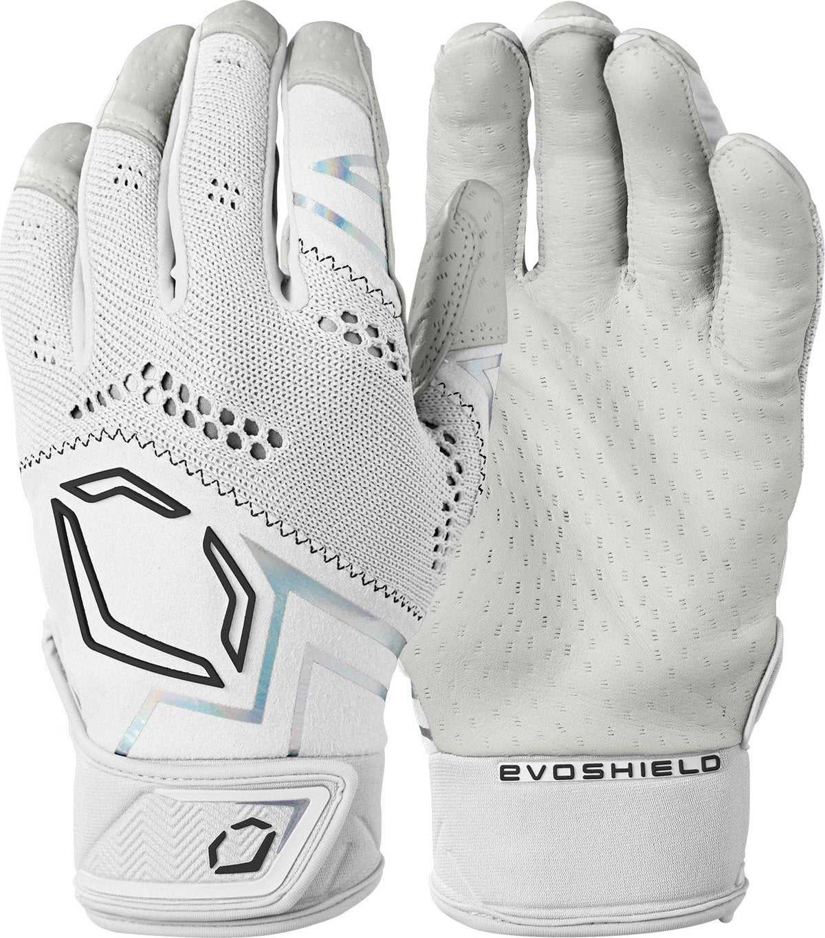 EvoShield Adult Pro-SRZ V2 Batting Gloves - Team White - HIT a Doulbe