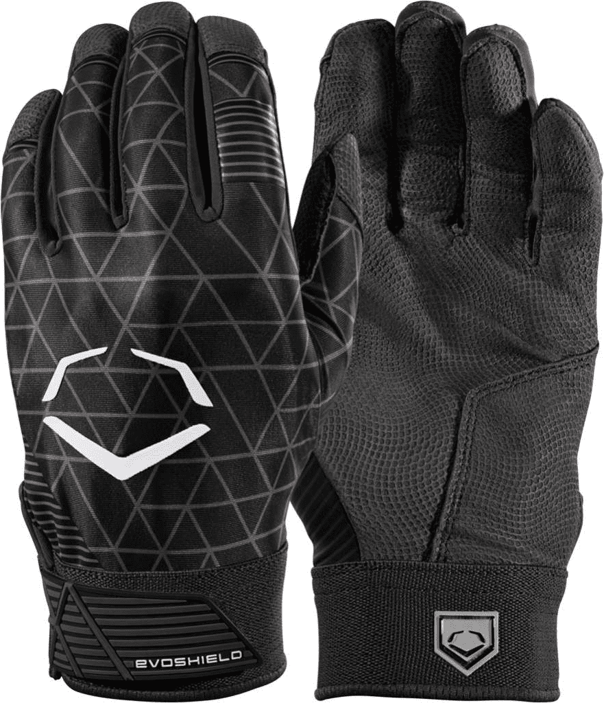EvoShield Adult EvoCharge Protective Batting Gloves - Black - HIT A Double