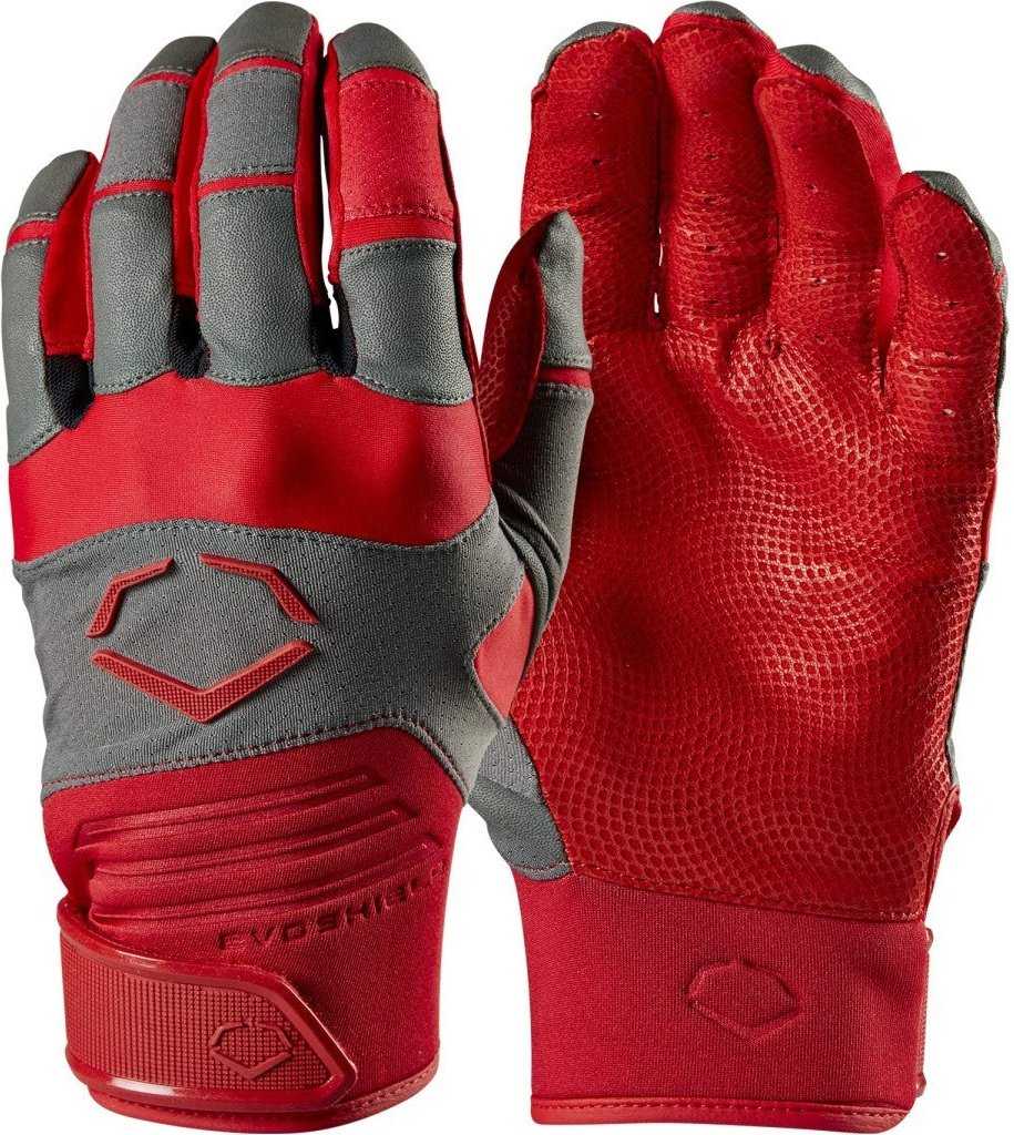 EvoShield Adult Evo Aggressor Batting Gloves - Scarlet - HIT A Double